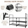 ALLFYL Large Shoe Rack, Shoe Storage Rack Metal Shoe Slot Organiser,12-16 Pairs Shoes Thickened Shoe Organiser For Hallway,Living Room,Bedroom Qu