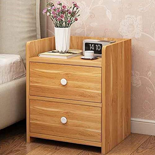 LUKEO Simple Bedside Table Bedroom Locker, Wooden Locker Cabinet Bedside Table Drawer Bedroom Furniture