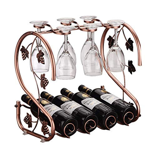 OUSIKA Wine Racks,Wine Bottle Rackļ¼Geometric Metal Wine Holder Free Standing Iron Art Wine Glass Racks for Bar Cabinet Pantry Kitchen Display Rac