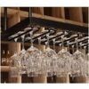 Stylish Simplicity Industrial Retro Stylish Simplicity Down Wine Rack Metal Creative Display Wine Glass Holder Household Goblet Holder Adjustable