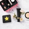 CHEERYMAGIC Portable Folding Mirror, Little Travel Mirror Pocket Compact Makeup Mirror for Make Up Hair Styling and Shaving 7 x 6.5cm Black A4MNS