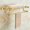 HIGOH Towel Racks,Bathroom Towel Rack Wall Mounted Towel Holder,Bath Hardware Copper Jade Accessories Towel Rack/Bar,Bath Shelf,Towel Holder Bras