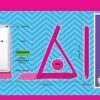 eKids Barbie Travel Mirror with Light and Adjustable Stand, Shatterproof Makeup Mirror with Rechargeable Battery, Designed for Fans of Barbie Acc