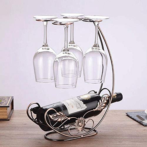 AFLHYJK Copper Wine Rack Hanging Wine Glass Holder Bar Stand Bracket Display Stand Bracket Decoration