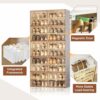 ANTBOX Portable Shoe Rack Organizer for Closet Entryway, Stackable Sneaker Storage Shoe Cabinet with Magnetic Clear Door, Large Plastic Storage c
