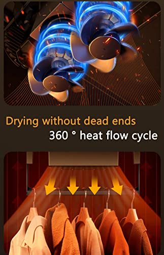 PUFYA 400W Portable Folding Dryer, Electric Clothes Dryer Machine, 8 Hours Smart Timing, Temperature Control Double Protection, Wardrobe Dryer fo