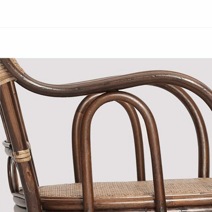 LXXSH Back Chair Classical Dining Stool Furniture Leisure Office Chair Plant Rattan Material Dining Chair