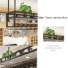 SUCHETA Wine Rack Ceiling Wine Rack Suspension Wine Glass Holder Wine Bottle Holder Overhead Garage Storage Hanging Plant Shelf Wall Mount Shelf