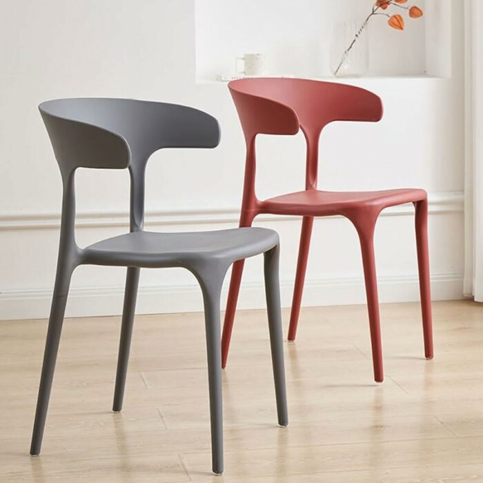 WALNUT Plastic Chairs For Kitchen Living Room Chair Meeting Negotiation Stool Commercial Place Furniture Tea Shop (Color : D, Size : Light Grey)