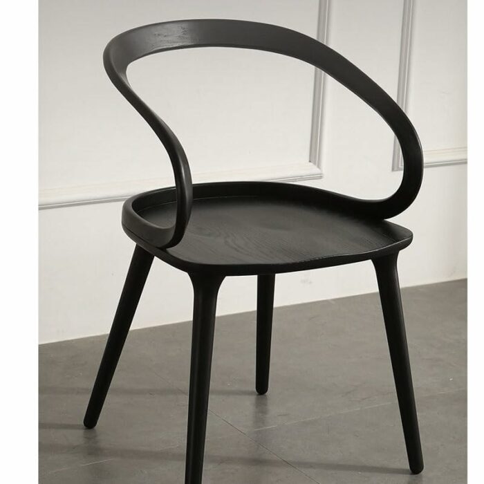 WALNUT Dining Chair Kitchen Office Chair Dining Lounge Decorated Living Room Chair (Color : Argento, Size : Light Grey)