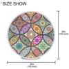 xigua Boho Mandala Native Round Tablecloth 60In,Waterproof Patio Table Cloths with Umbrella Hole and Zipper,Table Covers for Indoor & Outdoor Bac