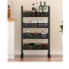 ZCMEB Kitchen Rack Storage Rack Bathroom Bedroom Storage Movable Trolley Storage Rack