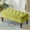 NMDCDH Ottoman Foot Stool with Legs, Upholstered Ottoman Footrest Stool Bench, Rectangle Foot Rest Stools - Soft Compact Padded Seat - 40 * 45 *