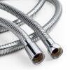 OFFO Large Bore Shower Hose 1.8m, 11mm Bore High-Flow Shower Hose Stainless Steel Replacement High Pressure Shower Hoses,Universal Leakproof & An