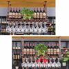 SUCHETA Hanging Wine Rack with Glass Holder and Shelf, Wine Lovers Bar Furniture& Metal Wine Racks Wall Shelf For Bar/Wine Bottle Holder Wall Han
