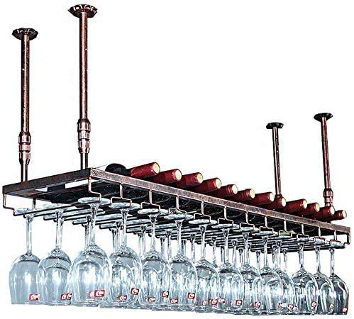 OUSIKA Wine Racks,Wine Lovers/Ceiling Wine Racks Hanging Wine Glass Rack Red Wine Cup Holder Goblet Rack Bottle Rack Glass Rack Stemware Racks Vi
