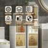 OPSREY Small Bathroom Storage Cabinet for Small Spaces, Over The Toilet Storage Cabinet for Skinny Bathroom Storage Corner Floor, Narrow Bathroom