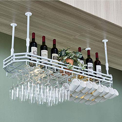 EYLINK Wine Racks,Wine Lovers/Wall Wine Rack Hanging Wine Glass Rack Bar Creative Wine Rack Upside down Goblet Rack Ceiling Decoration Shelf for