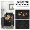 Easy-Going Loveseat Recliner Cover with Console, Reversible Couch Cover for Living Room, Split Sofa Cover for Each Seat with Elastic Straps for K