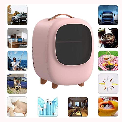 NXYJD Mini Fridge Portable,Quiet Cooling Compact Warmer Cooler Skincare Minibar Makeup Refrigerators Drinks for Cars Homes Offices Dorms (Color :