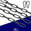 4 Pcs Hanging Chair Chain Steel Chain Heavy Duty Chain with 8 Pcs Carabiners, Garden Swing Chains Ø4mm 50cm Metal Hammock Chain for Swing Hanging