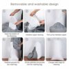 Deeabo Large Bean Bag Chair Cover, Lazy Lounger Bean Bag Storage Chair Cover Sofa Solid Color Simple Design Indoor Lazy Lounger Cover for Adults