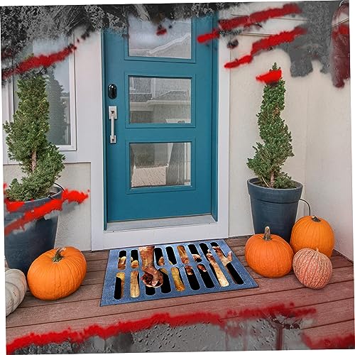 Eyccier Halloween Door Mat 3D Horror Clown Sewer Doormat Non-slip Washable Illusion Rug Foldable Doormat Bath Mat Halloween Decorations 31.5x19.7