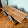 Clover Luxury Dining Table 200cm x 80cm | Solid ash wood | Unique modern design and warm appearance | Large epoxy resin wooden table