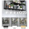 Wall-Mounted Stylish Simplicity Wine Glass Holder Metal Wrought Iron Household Goblet Holder Kitchen or Office Tableware Bottle Holder Glass Wine