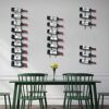 JKsmart Wine Rack Wall Mounted,Metal Wine Racks for 48 Bottles,Adjustable Wall Wine Rack, Freely DIY Hanging Wine Holder for Pantry Kitchen Bar W