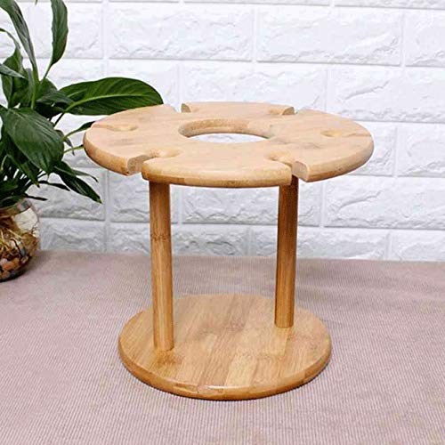 DLOETT Wine Glass Holder Tabletop Wine Glass Drying Racks Camping For 6 Glass And 1 Wine Bottle