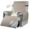 Waterproof Recliner Chair Cover, Recliner Sofa Coves with 6 Side Pockets, Anti-fouling 1 Seats Recliner Armchair Cover, Non-slip Chair Protectors