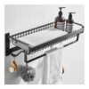 HIGOH Towel Racks,Bathroom Towel Rack Wall Mounted Towel Holder,Nail or Nail Free Towel Rack Shelf,Bathroom Alumibathroom Shelf Accessories,Wall