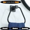 Alise Hand Towel Holder Bathroom Towel Ring Towel Bar Wall Mount Towel Hanger,GKL7009-B SUS304 Stainless Steel Matte Black