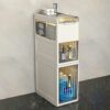 OPSREY Toilet Paper Organizer for Bathroom Cabinet, Narrow Bathroom Gap Organizer Drawer Shelf Toilet Floor Storage