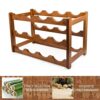 CHUNYU Vintage Wooden Wine Rack Cabinet Holders Shelf Standing Barware Storage Racks Home Bar