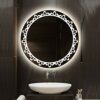 Bathroom mirror LED Wall-Mounted with Defogging Smart Touch Three-Color Light Adjustable High-Definition Silver Mirror for Living Room/Bedroom