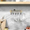 Towel Rail, No Drilling Bathroom Towel Rail, Self Adhesive Wall Mounted Double Hand Towel Holder Made of 304 Brushed Stainless Steel for Bathroom