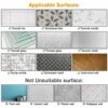 Ainiv Towel Rail Wall Mounted with 2 Hooks, Stainless Steel Black Towel Rail, Self Adhesive Towel Rail No Drilling, Vertical or Horizontal Instal