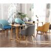 WALNUT Wooden Fabric Chair Restaurant Dining Upholstered Chair Living Room Kitchen Cafe Dining Chairs Home Art Set of Chairs (Color : A)