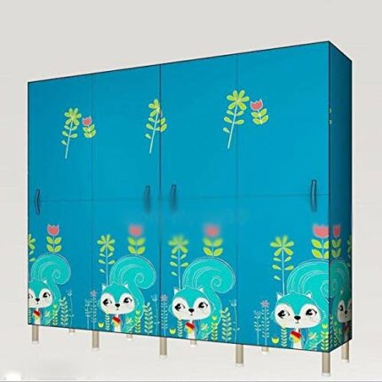 JYDQM Large Space Simple Wardrobe Steel Pipe Thickened Fabric Solid Double Bedroom Assembled Storage Clothes Cabinet