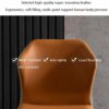 dining chair Kitchen Dining Room Furniture Chairs Modern Leather Dining Chair Water Proof Leather Side Chair With Metal Legs Living Room Bedroom