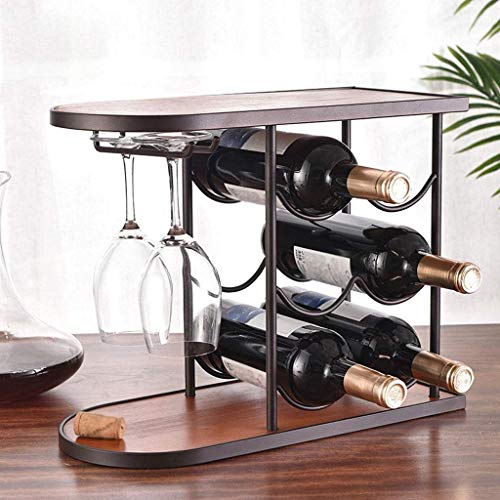CZDYUF Nordic Creative Wine Rack, Decoration Living Room Household Wine Storage Rack Iron Wine Bottle Rack