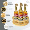 Jibb Rotating Coffee Syrup Rack - 7 Bottle Capacity - Lazy Susan Tray - Spinning Organizer - Tabletop Freestanding - Bamboo Construction - Anti-S