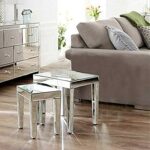 Comfortzone Home Furnishers Mirrored Venetian Nest of Tables, 45 x 35 x 52cm