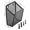 Ivosmart Wall Mount Metal TV Remote Control Mobile Phone Storage Holder Media Organizer Box