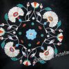Gifts And Artefacts 42 x 42 Inches Floral Pattern Inlay Work Kitchen Table for Home Furniture Decor Round Black Marble Dining Table Top