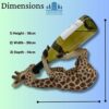 G&H Decor - Adorable 36cm Giraffe Wine Bottle Holder Figure - Home Decor Rack Figurine with Amazing Detail - Decorative Kitchen Countertop or Tab