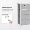 FGHOEV Storage Chest Dresser 5 Fabric Drawers Closet Apartment Dorm