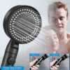 Shower Head and Hose, 5 Mode Water Saving Shower Heads Set, Powerful Handheld Showerhead with Water Stop Botton